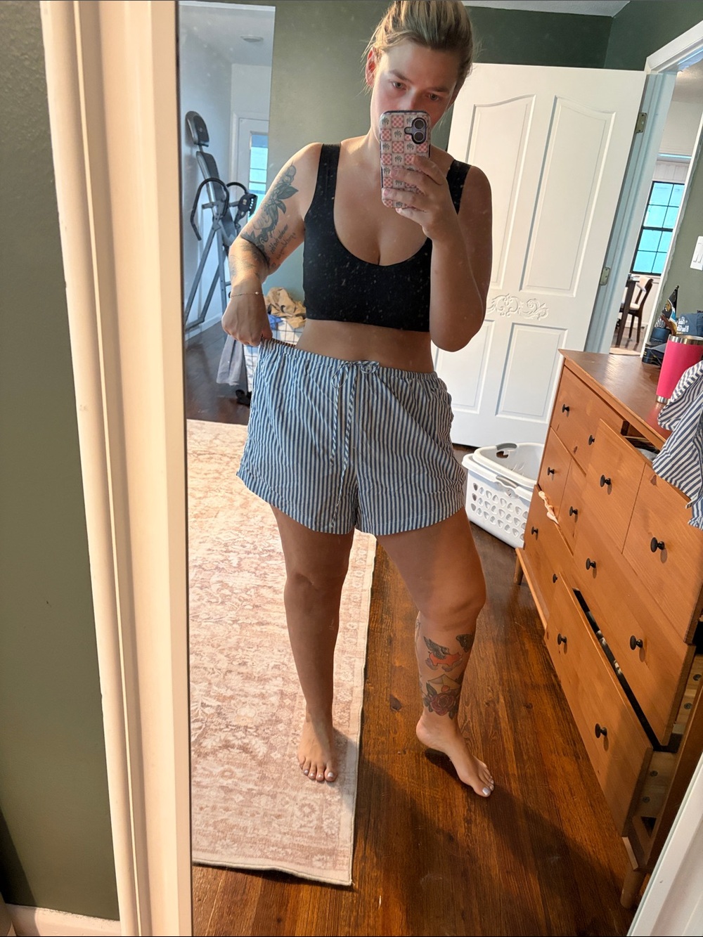 Madewell Blue and White Striped Button-Down Top + Shorts Set - Picture 7 of 8